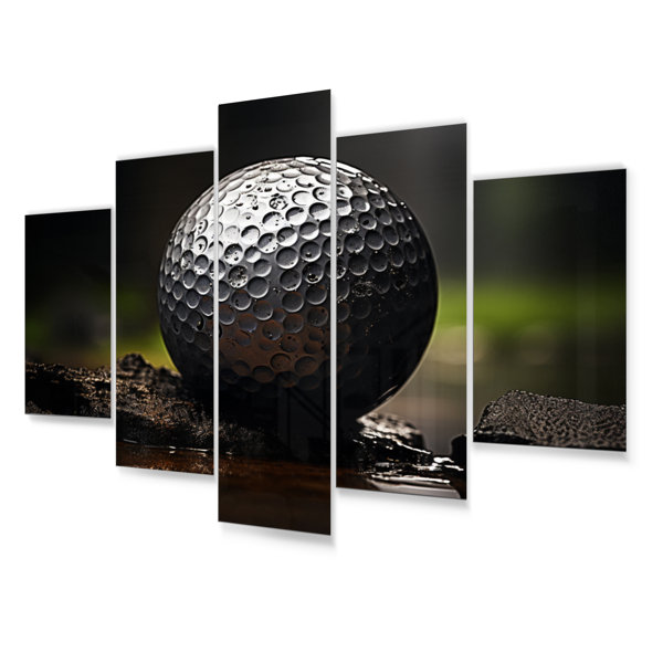 DesignArt Golfers Focus Sports Metal Wall Art Prints Set Wayfair